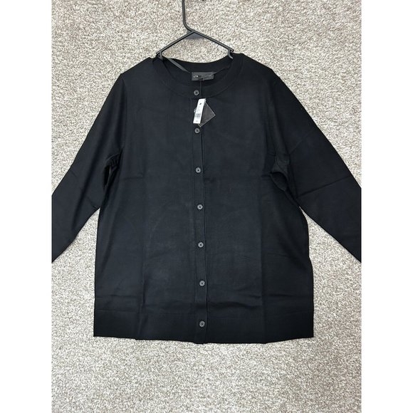 Lane Bryant Black Button Up Cardigan Sweater Size 14/16 - Picture 1 of 7